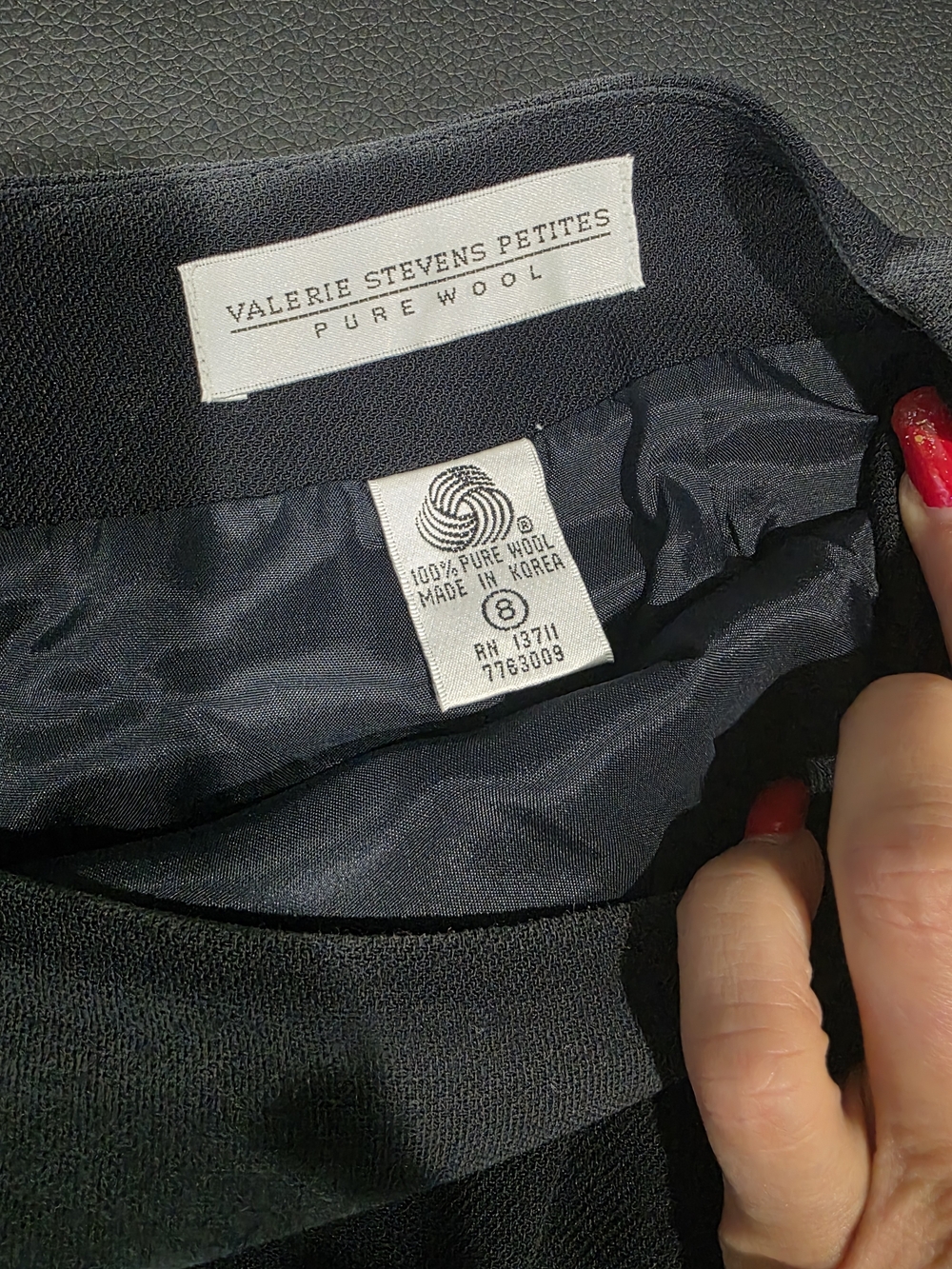 Valerie Stevens Black Wool Petite Blazer